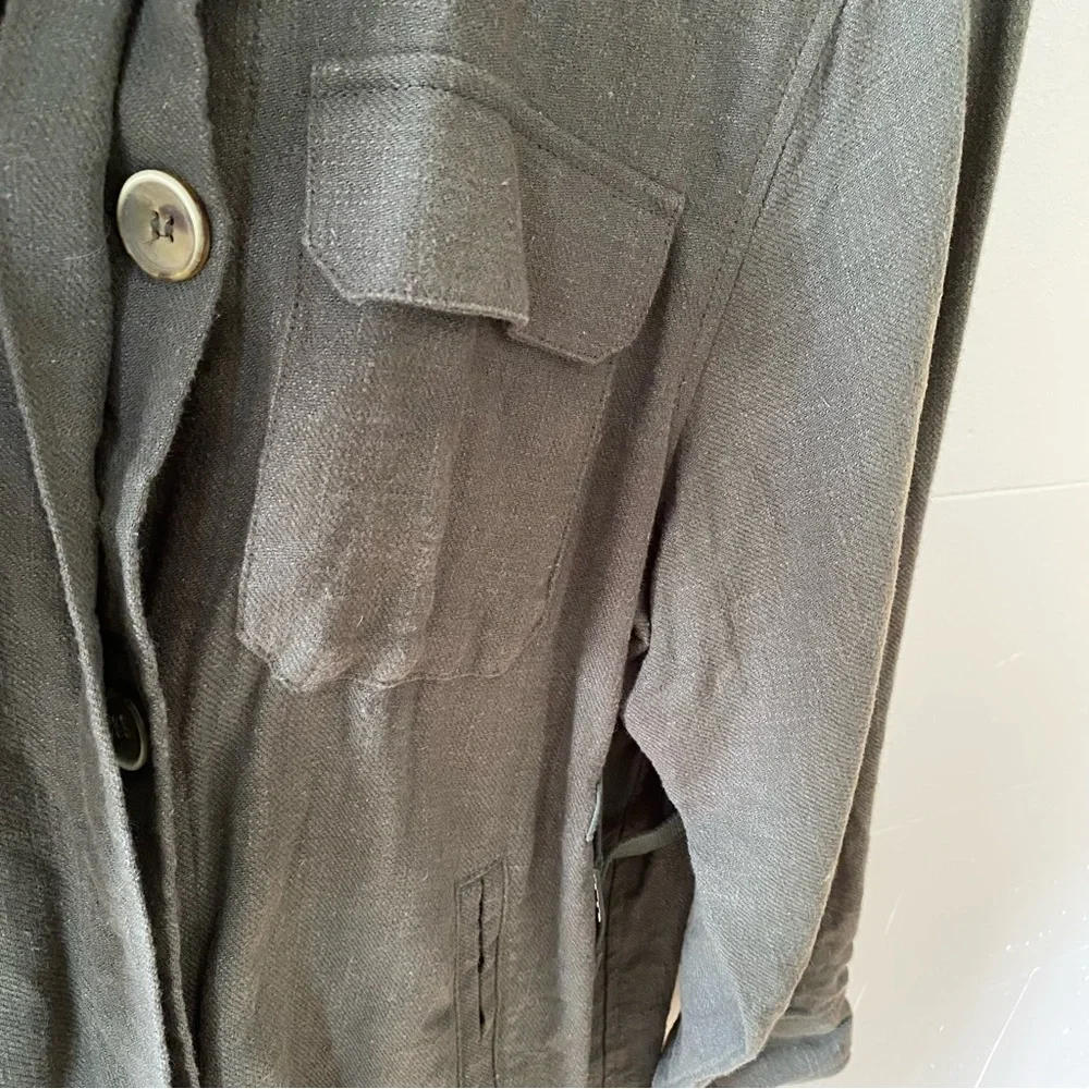 Zara | Khaki Oversized Shacket | Cotton Lightweight Utility | Medium - Picture 5 of 7